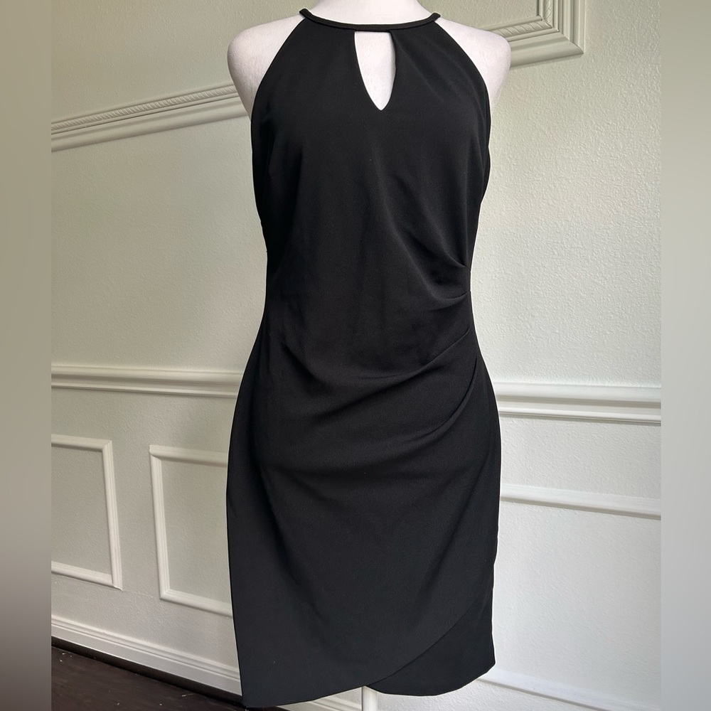 Guess Black Sheath Cocktail Halter Dress, Size 10